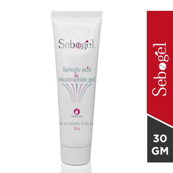 Sebogel Salicylic Acid & Niacinamide Gel for Pimples & Oily Acne-Prone Skin|Paraben Free (30 g)