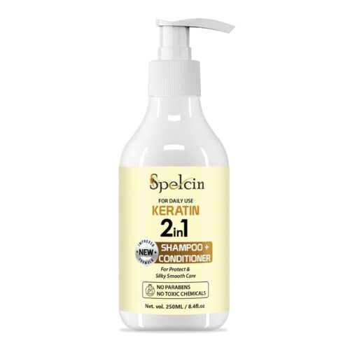 Spelcin 2 IN 1 Keratin Shampoo & Conditioner For Daily Use, For Silky Smooth Hair  (250 ml)