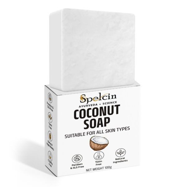 Spelcin Soap Coconut Soap with Shea Butter| All Skin Types| Moisturising and Nourishing |100g