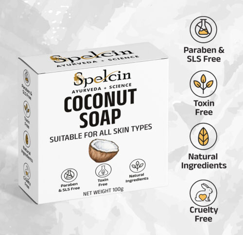 Spelcin Soap Coconut Soap with Shea Butter| All Skin Types| Moisturising and Nourishing |100g - Image 6