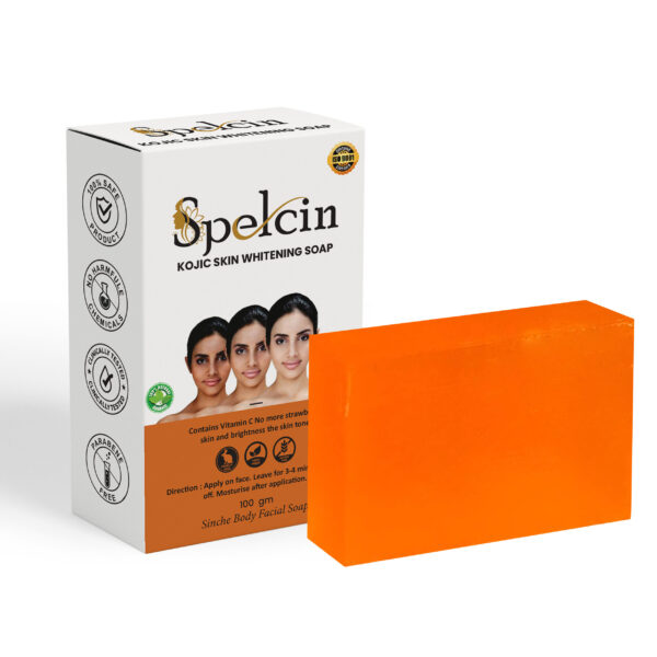 Kojic Skin Whitening Soap for Face & Body – Vitamin C Enriched | No Paraben, No Harmful Chemicals | 100g