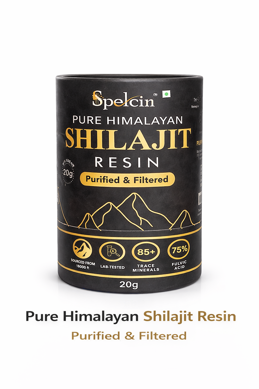 Spelcin 100% Pure Himalayan Shilajit | Boosts Stamina & Immunity | Revitalises Body (10 g)