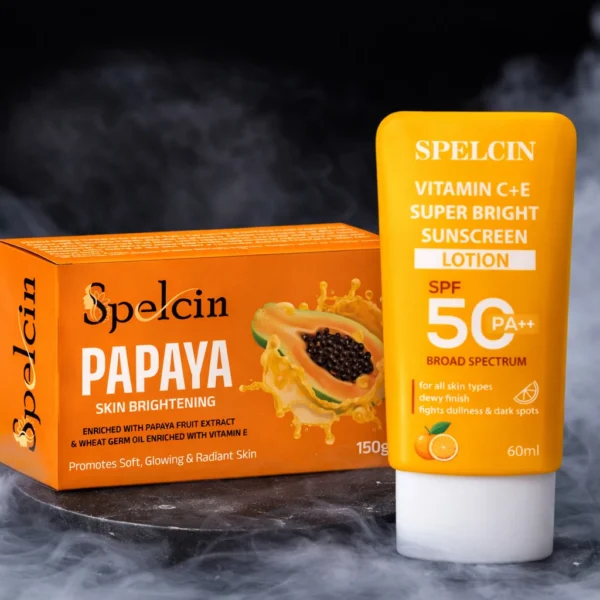 Spelcin Sunscreen – SPF 50 PA++ with Papaya Soap  (60 ml)